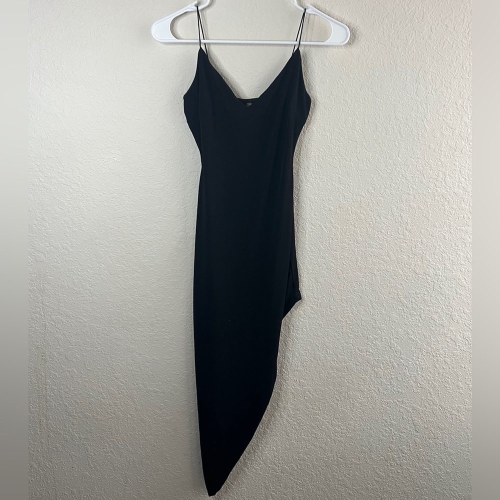 Spaghetti strips Asymmetric Windsor Dress
